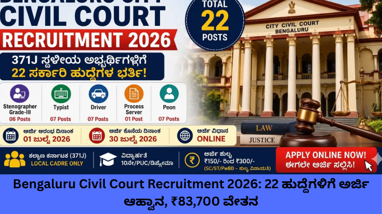 Bengaluru Civil Court Recruitment 2026