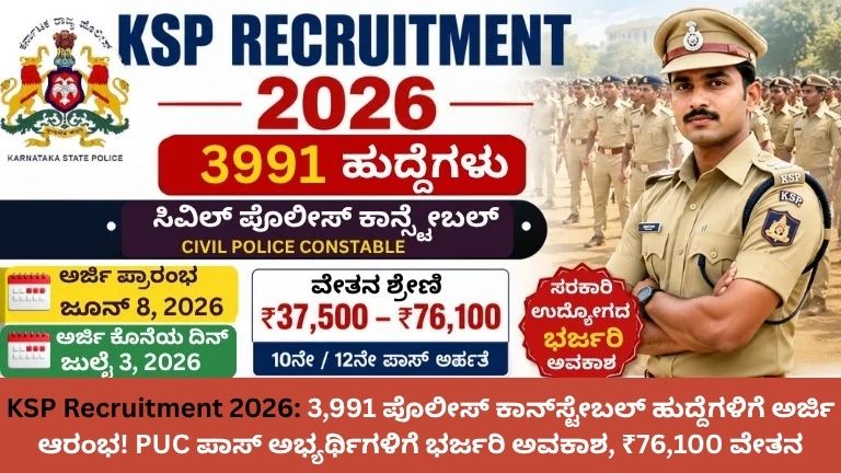KSP Recruitment 2026