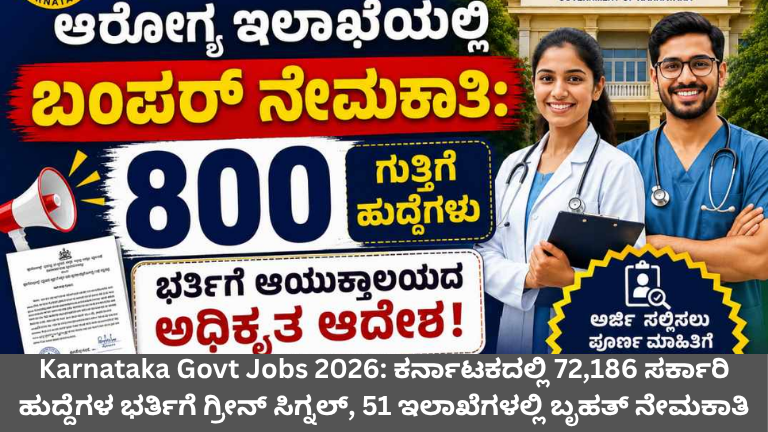 Karnataka Govt Jobs 2026